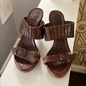 Frye Brown Leather Women's Sandals Sz 7